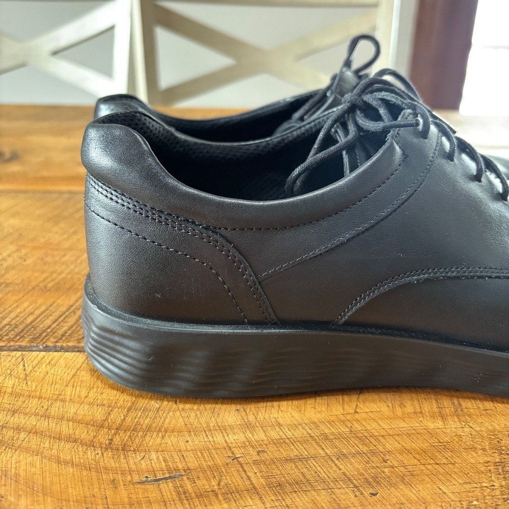 Ecco S Lite Hybrid Derby Shoes Mens Black Leather Comfort Dual Fit Insole 13 - Picture 4 of 13